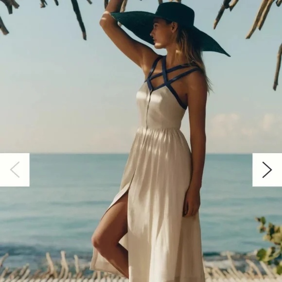 Anthropologie Maeve Button Front Midi Dress - Picture 8 of 16